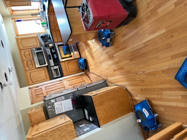 Professional water damage restoration equipment deployed in Maple Lake, MN